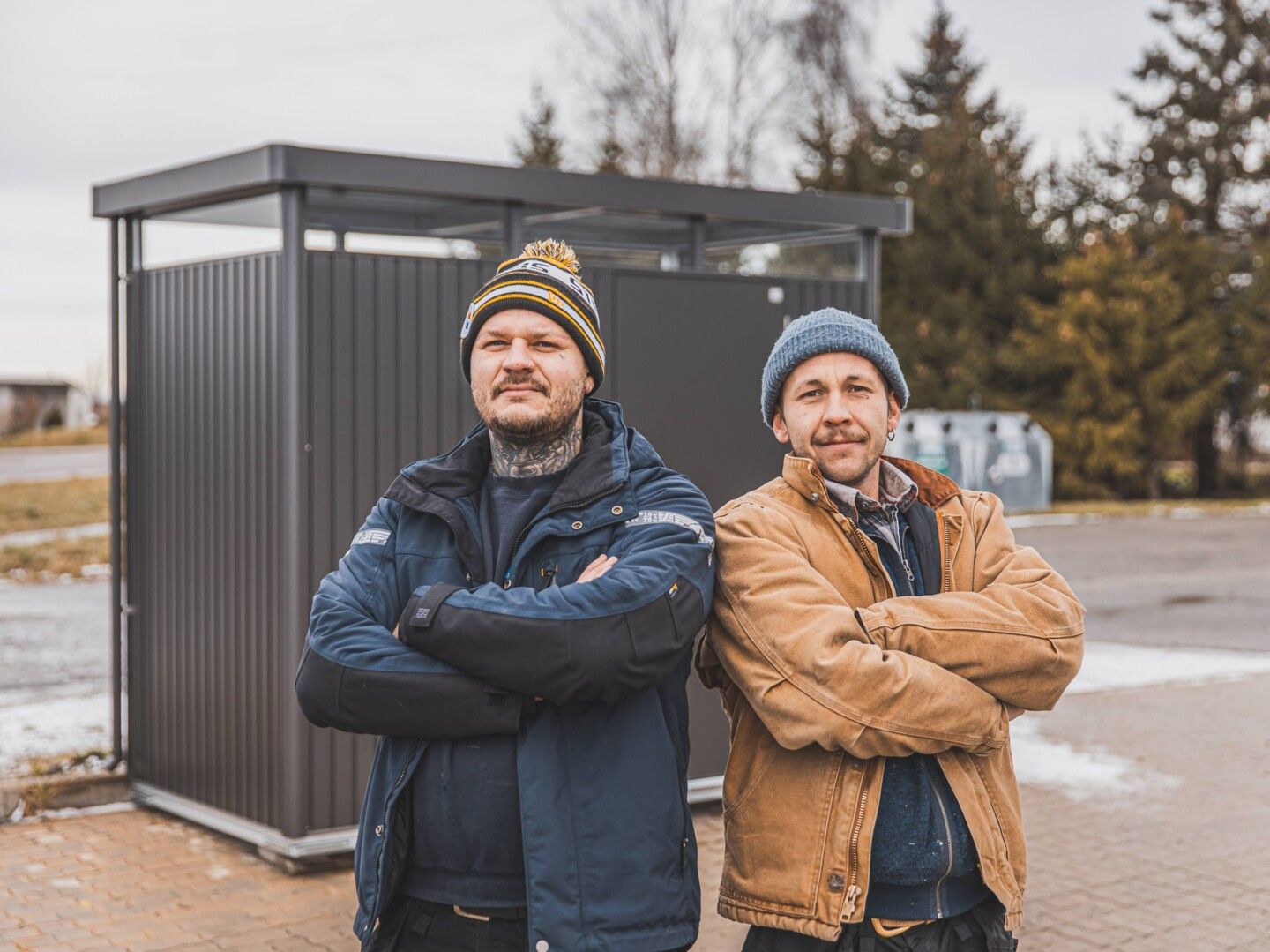 Monteurauto beim Kunden zuhause
