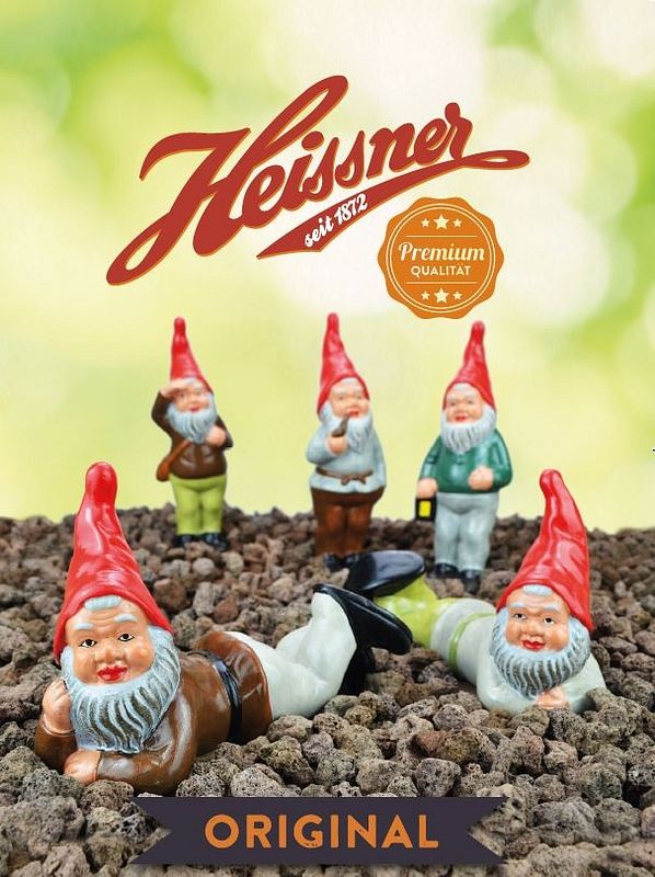 Die original Heissner Gartenzwerge