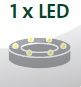 Inklusive 1 LED (Beleuchtung)
