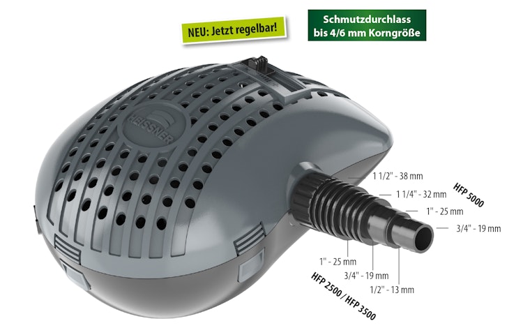 Heissner Smartline ECO Bachlaufpumpe 2200 l/h (HFP2500-00) ab Modell 2021