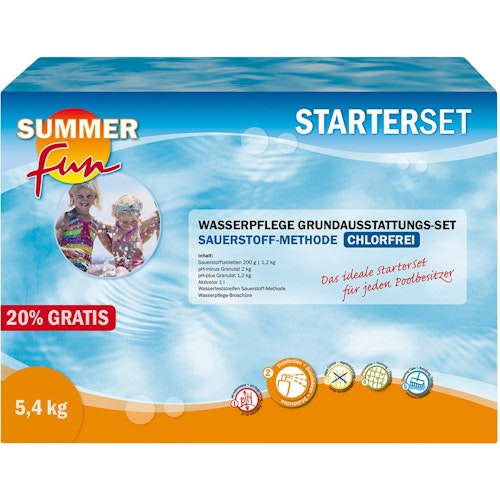 Summer Fun Wasserpflege-Grundausstattungsset Sauerstoff/ Maxipack 5,4 kg