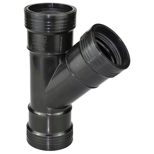 Heissner Steck-T-Stück 45° (PP), 50mm, Gummidichtung (Z725-00)