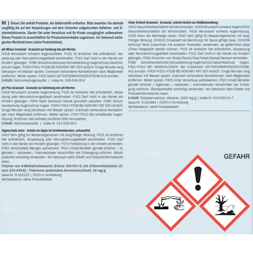 Summer Fun Wasserpflege-Grundausstattungsset Chlor