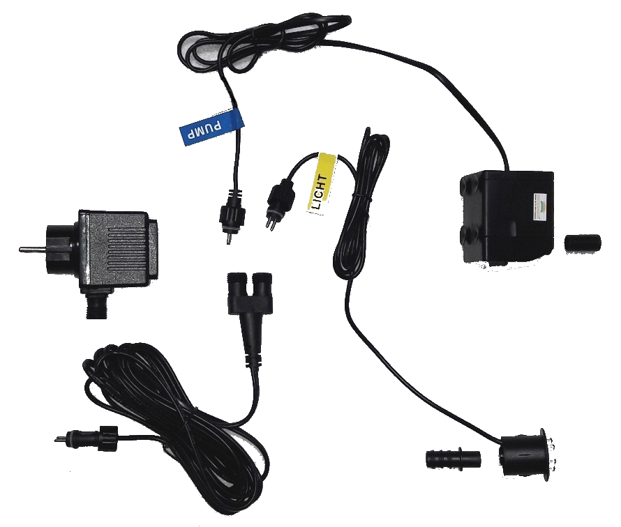 Heissner Brunnen-Pumpe,  komplett mit LED-Licht (ET10-WP650)