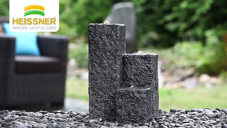 Fountain-Set "Neptun LED",  black color, 59x43x15/25/40cm (016616-03) Fountain-Set "Neptun LED",  black color, 59x43x15/25/40cm (016616-03)