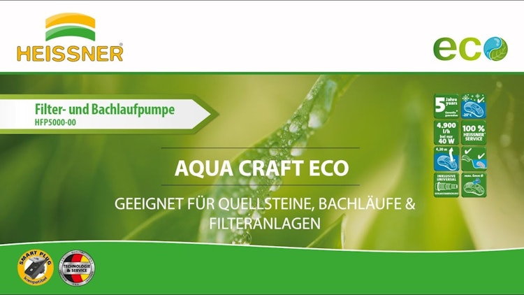 Heissner Smartline ECO Bachlaufpumpe 5000 l/h (HFP5000-00) - bis 2020 Heissner Smartline ECO Bachlaufpumpe 5000 l/h (HFP5000-00) - bis 2020